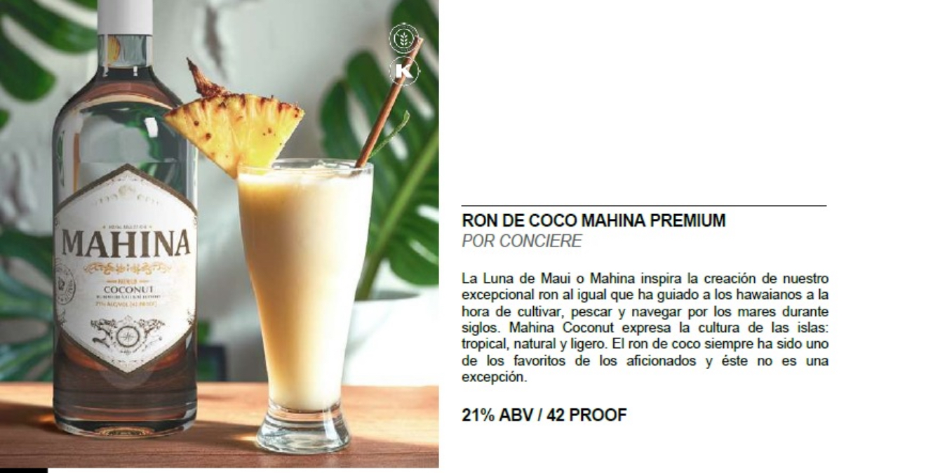 Ron De Coco Mahina LITRO