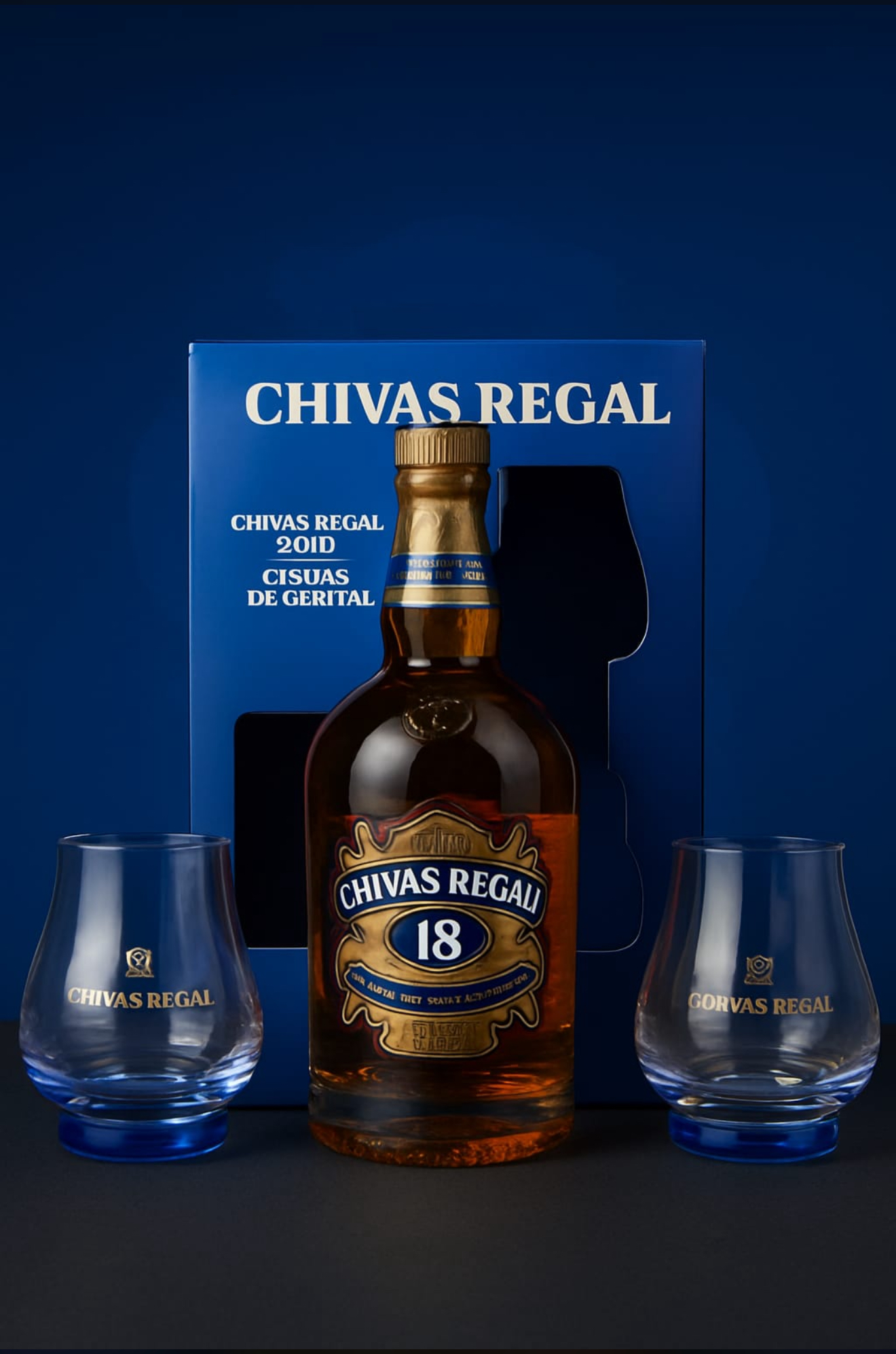 Whisky Chivas Regal 18 Años 750 ML + Copas 