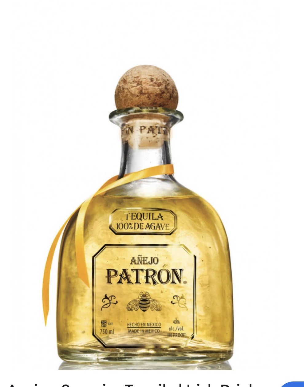 TEQUILA PATRON AÑEJO 700 ML